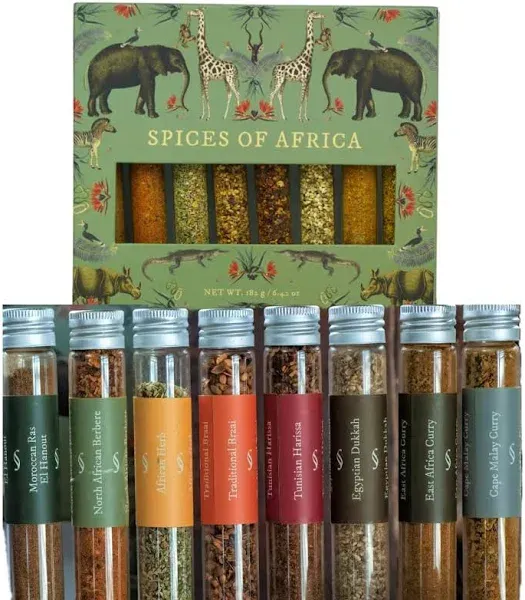 Two's Company Spices of Africa 8 Tube Gift Set