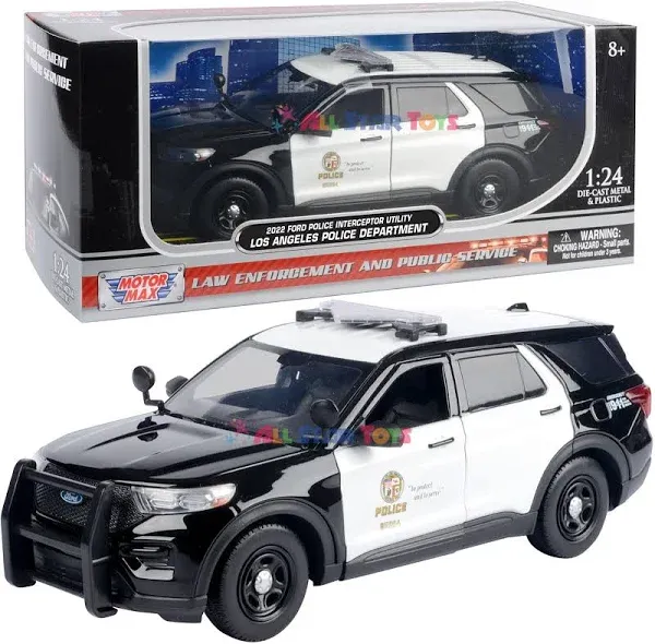 Motormax 2022 Ford Police Interceptor Utility Light Bar Car Toys