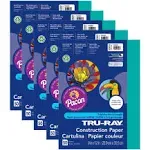 Tru-Ray - Construction Paper, Turquoise, 9" x 12", 50 Sheets per Pack, 5 Packs