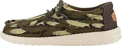 HEYDUDE Boy's Wally Fish Camo Shoes