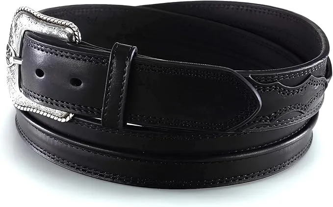 Ariat Men&s Black Center Bump Leather Western Belt