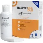 Thea Pharma Blephasol Duo 100ml Eyelid Cleansing Micellar Lotion with 100 Cotton Pads for Daily Eyes Care | Preservatives Free | Suitable for Contact