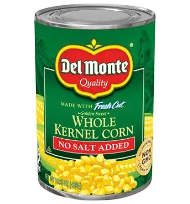 Del Monte Fresh Cut No Salt Added Whole Kernel Golden Sweet Corn (15.25 oz)