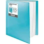 Dunwell Binder with Plastic Sleeves 60-Pocket (Aqua) - Presentation Book, 8.5...