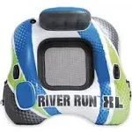 Intex River Run XL Lounge Tube - Inflatable Pool River Raft Ride- Vibrant Blue, White, and Green