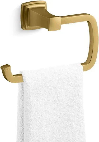 KOHLER Riff Towel Ring in Vibrant Brushed Moderne Brass 27412-2MB