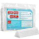 SHALL Mini Hot Glue Sticks 0.27” Dia x 4” Long 220-pack Clear Hot Melt Glue G...