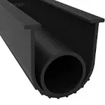 BOWSEN Garage Door Bottom Seal Weatherproofing Threshold Buffering Rubber Replacement Black 5/16 inch T-End,10Ft Long