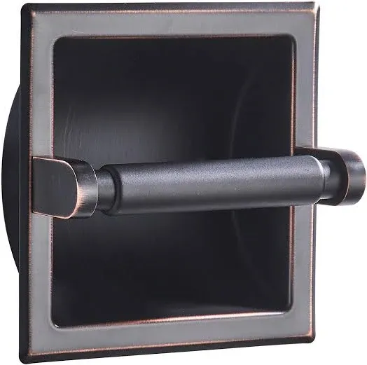 FORIOUS Bathroom Recessed Toilet Paper Holder Wall Mount Rear Mounting Bracket Included Oil Rubbed Bronze in Bathroom HH0204ORB-2