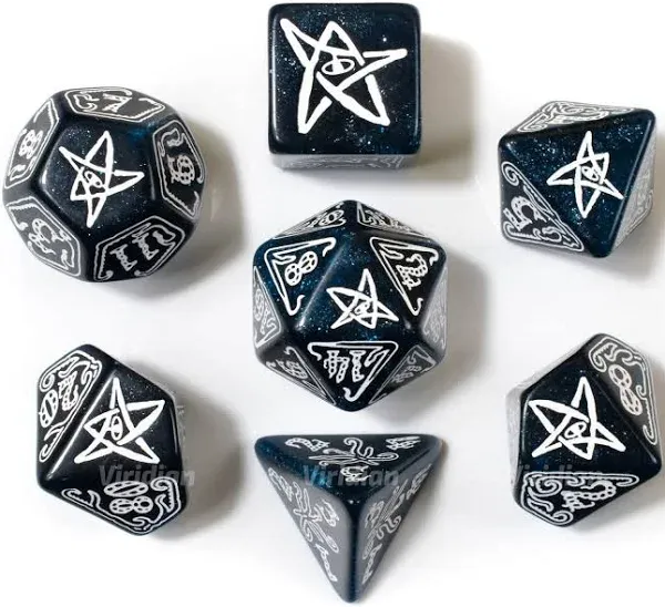 Call Of Cthulhu: Abyssal & White Dice Set