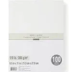 Recollections Heavyweight Cardstock Papers, 8.5" x 11", White (100 ct)