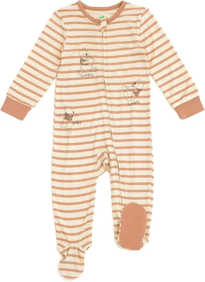 Disney Winnie the Pooh Baby Bamboo Zip Up Sleep N' Play Newborn to Infant Sizes (Newborn - 24 Months)