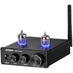 [New Upgraded] AIYIMA A3 Pro Ge5654 Tube Preamplifier Bluetooth 5.0 with Treble & Bass Adjustment DC12V HiFi Audio Preamp for Home Audio Amplifier