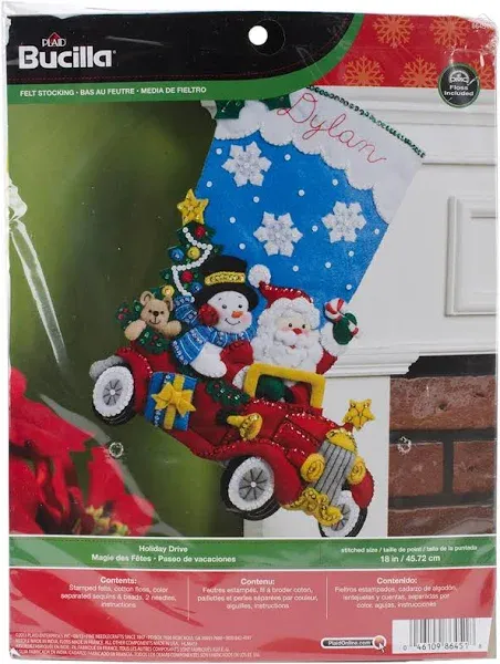 Bucilla Holiday Drive Felt Stocking Kit