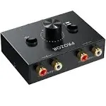 PROZOR RCA Stereo Audio Switch 2 in 1 Out RL Stereo Audio Switch 1 in 2 Out Stereo Audio Splitter with Mute Button and No Exter VC471LNK