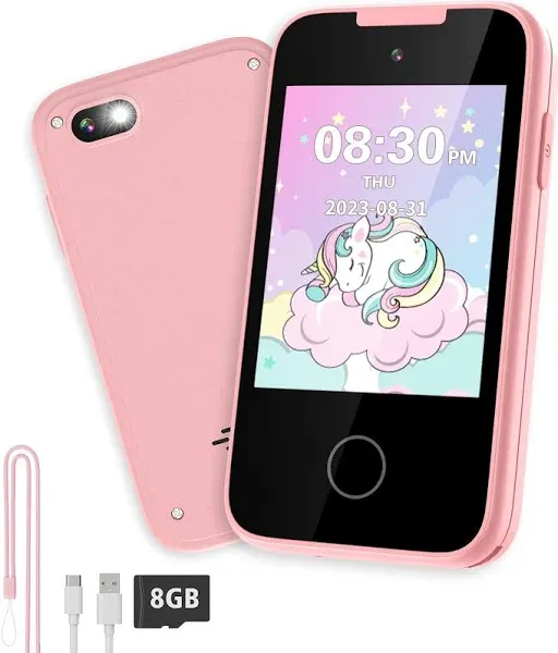 TKECWOB Kids Phone for Girls Aged 3-6