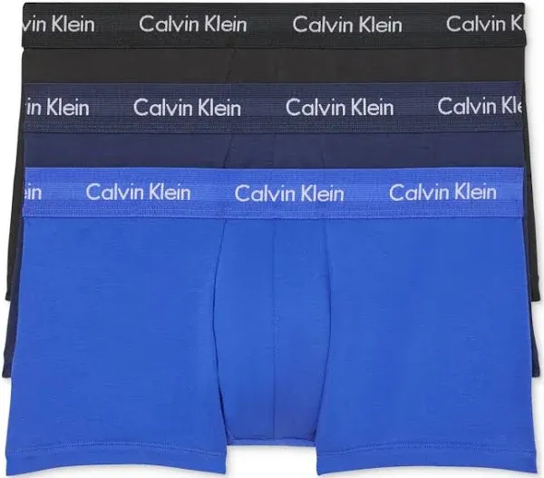 Calvin Klein Cotton Strech Underwear Large Low Rise Trunks Msrp 47.50 3 Pack 