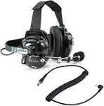 Rugged Behind The Head Headset and Adaptor Cable for Racing Radios Electronic...