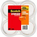 Scotch Storage Tape, 3" Core, 1.88" x 54.6 yds, Clear, 4-Pack