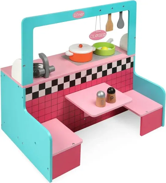 Badger Basket Retro Diner and Kitchen Doll Playset