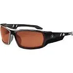 Ergodyne Skullerz Odin Polarized Copper Lens Black Safety Glasses