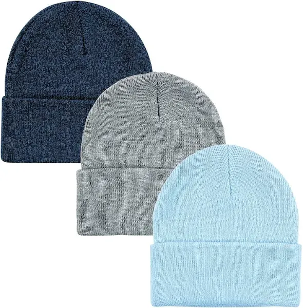 Hudson Baby Family Knit Cuffed Beanie 3pk