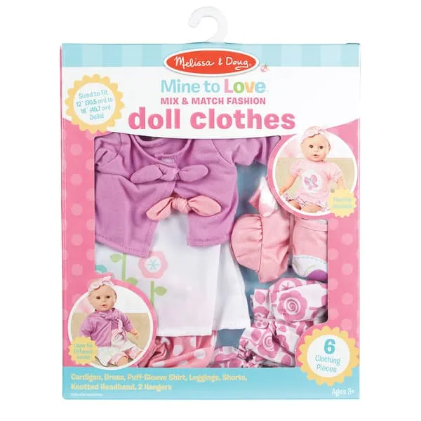 Melissa & Doug® Mine To Love Mix & Match Fashion Doll Clothes