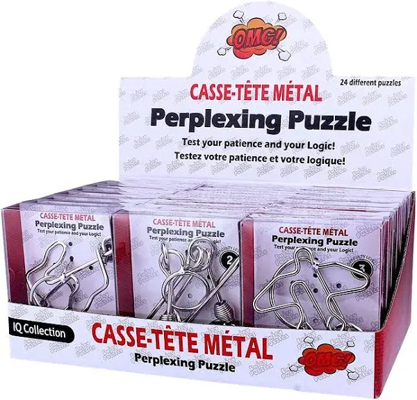 Ah Assorted Metal Puzzle Large 24 Pack