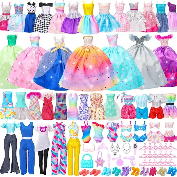 52 Pack Doll Clothes and Accessories & Doll House