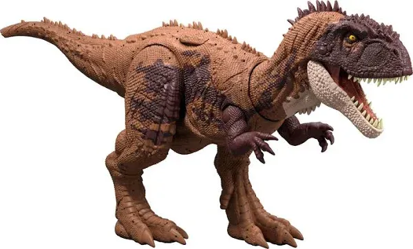 Mattel Jurassic World Dinosaur Toys With Roar Sound & Attack Action, Wild Roar Posable Figures, Physical & Connected Digital Play