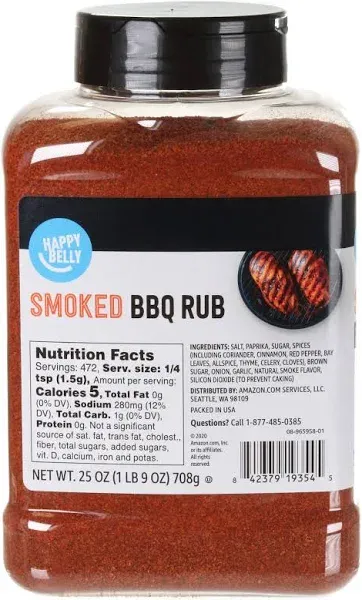 Amazon Brand Happy Belly Smoked BBQ Rub