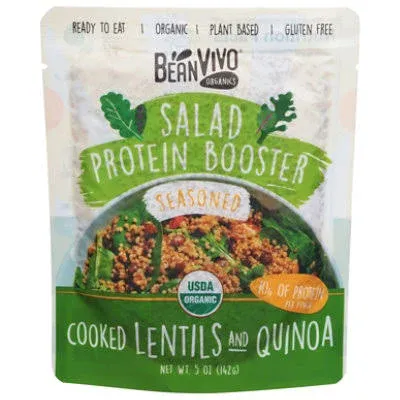 Beanvivo Cooked Lentils & Quinoa Salad Protein Booster Seasoned