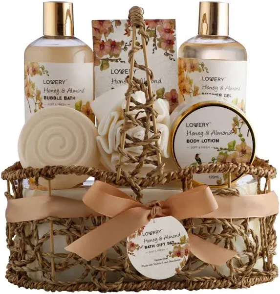 Lovery Honey & Almond Home Bath Gift Set