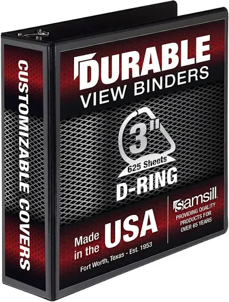 Samsill Nonstick D-Ring View Binder