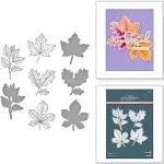 Spellbinders Betterpress Leaves Press Plate &amp; Die Set  8pc : Betterpress Autumn 