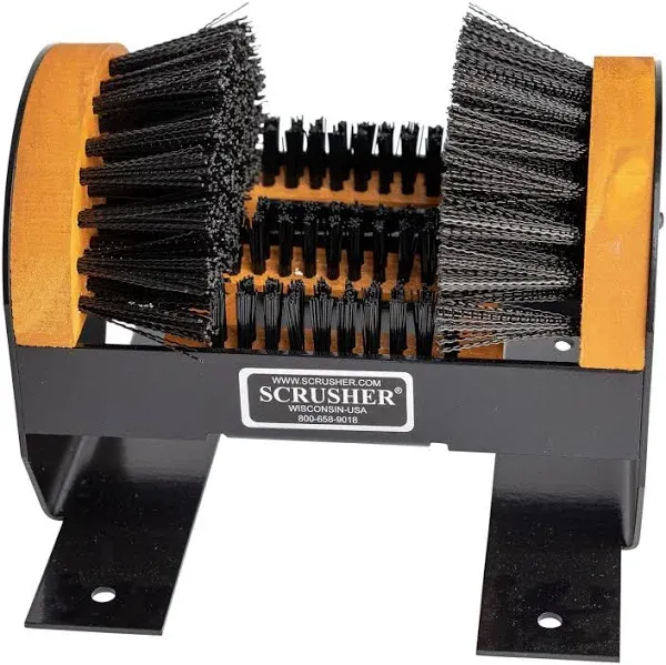 SCRUSHER Shoe Boot Scraper 5 Brush Bolt Down Bristle Scrubber Deluxe 8.25&#034; Tall 