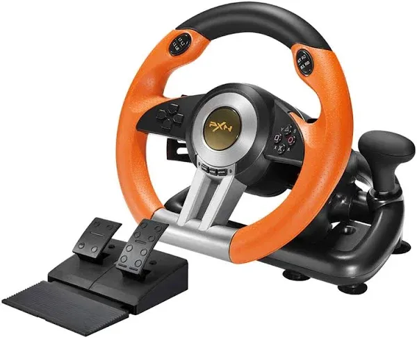 PC Game Racing Wheel -V3II 180°Competitio<wbr/>n Driving Wheel USB Sim with Pedals ...