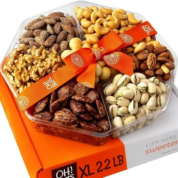 Oh! Nuts Christmas Gourmet Nut Gift Basket