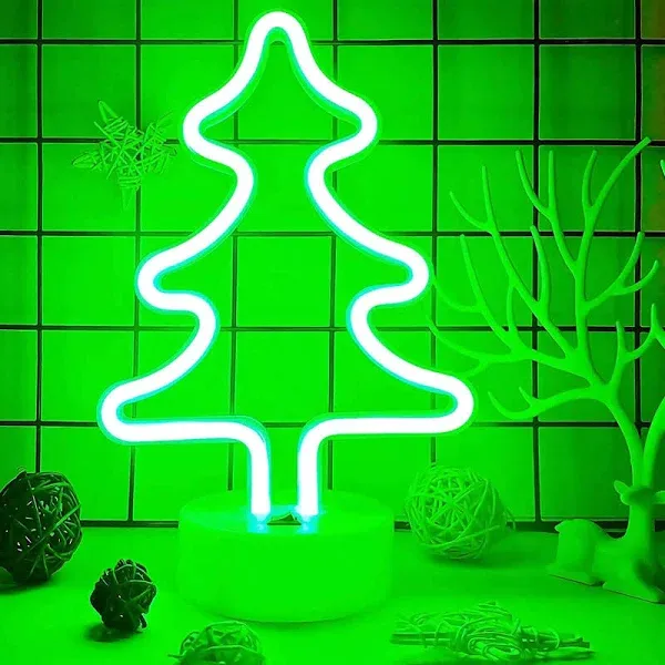 Christmas Neon Sign Tree Lights