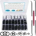 KOOTANS 1200pcs Nitrile Rubber O Ring Kit 24 Sizes O Rings Assortment Kit Set Sealing Washer NBR Metric O-Ring Assortment for Plumbing, Gas, Automotiv