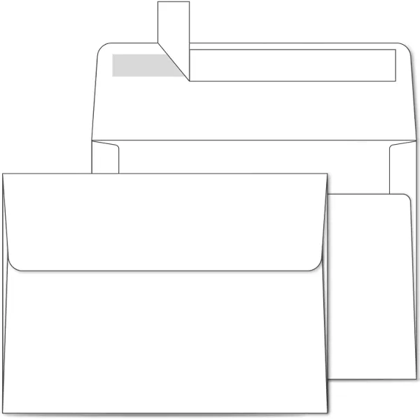 A7 Printable White 5x7 Envelopes 500 Pack - Quick Self Seal, for 5x7 Cards, P...