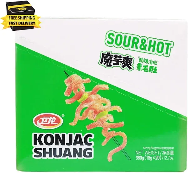 WeiLong Konjac Snack Spicy Hot Strips Spicy Snacks Latiao La tiao Chinese Snacks Moyushuang