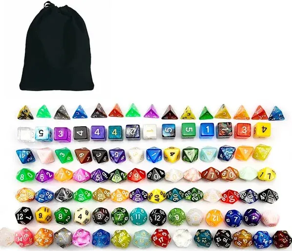 Bescon Dice 100pcs Big Set