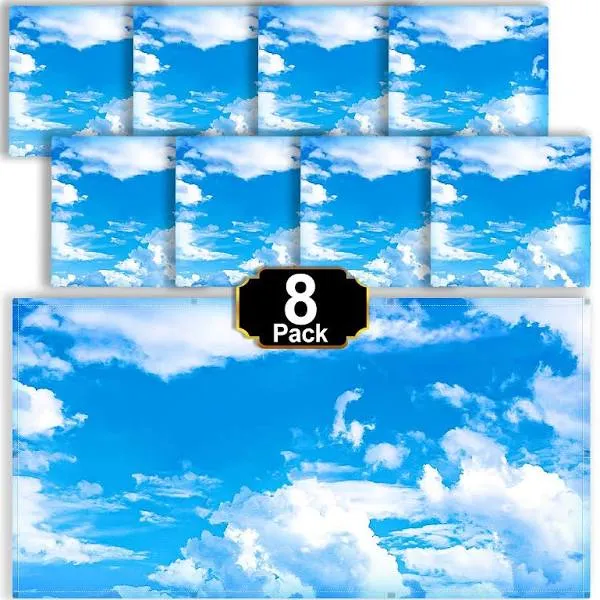  8 Pcs Light Covers, 4 x 2 Feet Magnetic Light Covers for 8 Pack Blue Sky 8Pcs