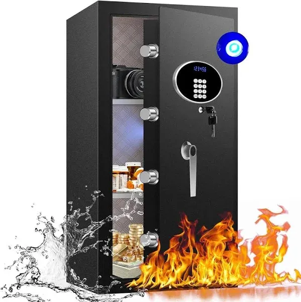 7.6 Cuft Heavy Duty Home Safe Box Fireproof Waterproof, Extra Large Fire Proof Safe for Home Documents Business Office Use