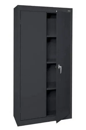 Sandusky VF31301872-09 Storage Cabinet,30in.Wx18in.D,Black