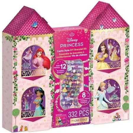 Make It Real Disney Princess Castle Style DIY Bracelet Kit - 332 pcs