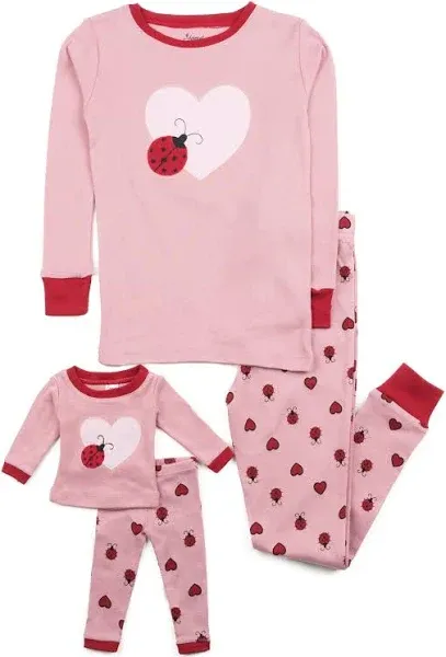 Leveret Matching Girl & Doll Cotton Pajamas