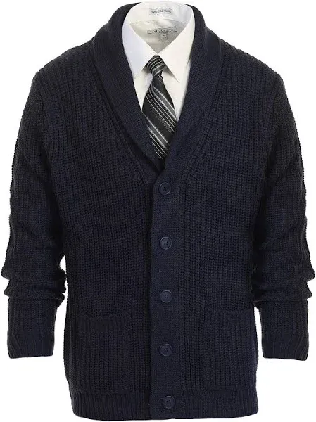 Gioberti Men's Heavy Weight Shawl Collar Knitted Cardigan