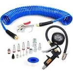 18 Pieces Air Compressor Accessories kit, 1/4 inch x 25 ft Recoil Poly Air Co...